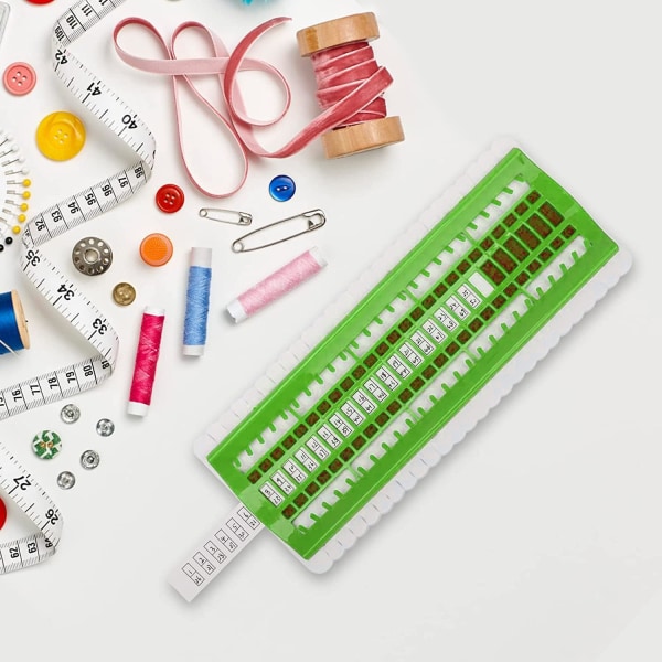 Trådarrangör, 50 positioner korsstygns trådhållare med 4 kodkort för korsstygns trådbroderi Floss-arrangörer, grön
