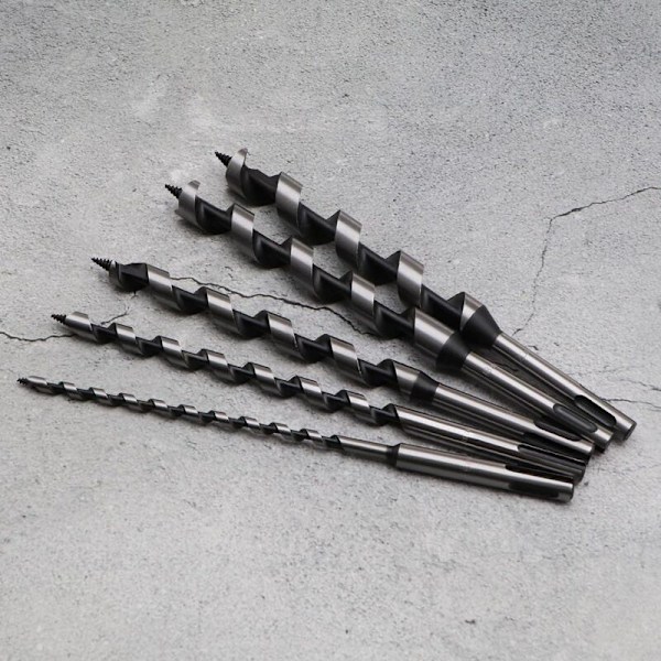 Set med 5 spiralborrar med SDS Plus-fäste för träbearbetning 230 mm 6/10/14/18/20 mm
