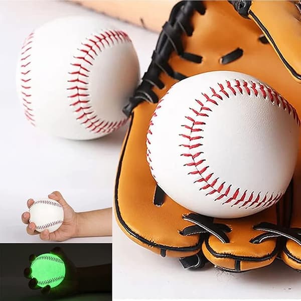 2 stk. Holografisk reflekterende lysende baseball, lysende baseball, baseball flyvetræning baseball træningsbaseball, lysende baseball, lysende baseball udendørslegetøj