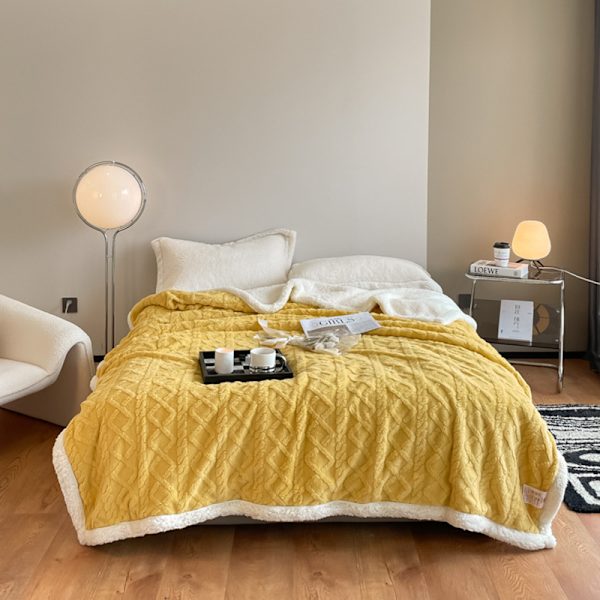 Høst og vinter tykknet taff fleece teppe varmt teppe sherpa teppe flanell uformelt teppe sengetøy teppe teppe 100*150cm