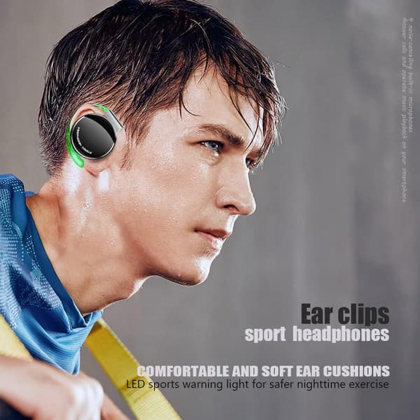 Bluetooth 5.3 On-Ear Hodetelefoner - Åpen Øre Design, 4 Mikrofoner, Lang Batteritid med Ladeetui