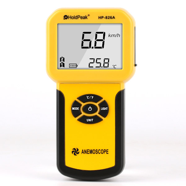 Digitalt anemometer luftstrømmåler for å måle vindhastighet ​​Termometer for windsurfing, Dragonfly, Surfing