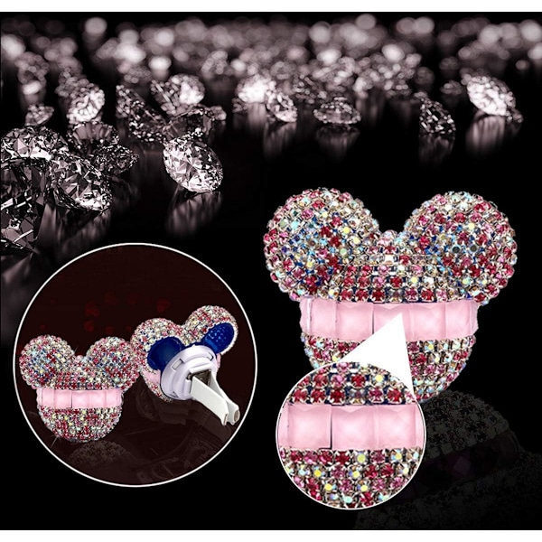 2-pack Mickey Mouse Bilparfym Luftfräschare Bilventil Doftdiffusor