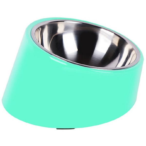 Skål för Hund Katt, Lutande Skål Halksäker Modern Elegant Melamin Stöd Med Avtagbar Solid Rostfritt
