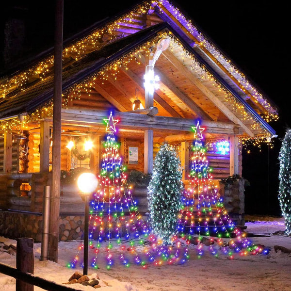 Bright julestjernekrans, 344 LED lyst juletre 8-mod