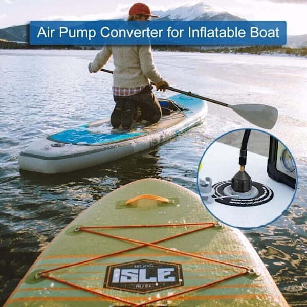 2-pack Kajak Adapter Kit, SUP Adapterventil, Inflationspump Konverter för Kanoter, Stand-up Paddleboards