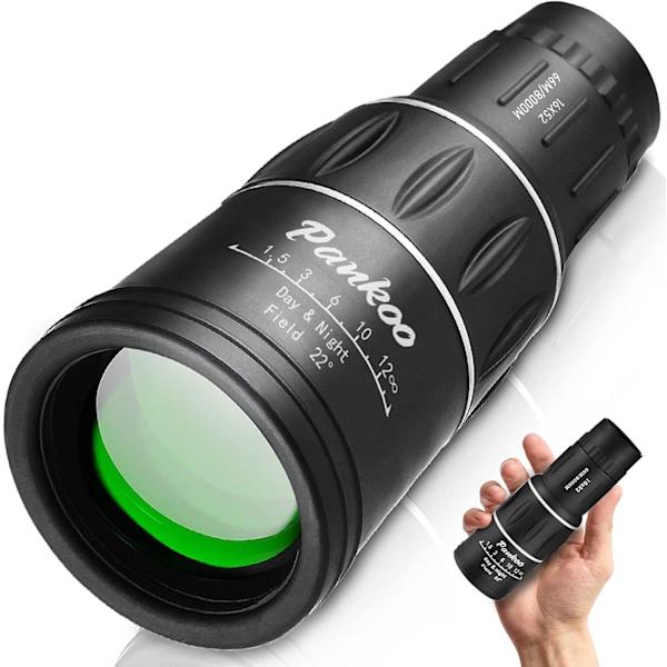 16x52 Kikkert Høj Definition Monokulær Zoom Mini Teleskop Visnings Spejl Dual Optisk Linse Grøn Rustning Perfekt til golf, camping, vandreture
