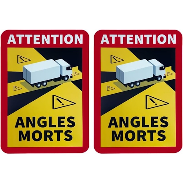 2 Pakk Magnetiske RV Blindsonestickers, UV-bestandige Advarselsstickers for Bobil Varebil Lastebil Buss (Lastebiler)