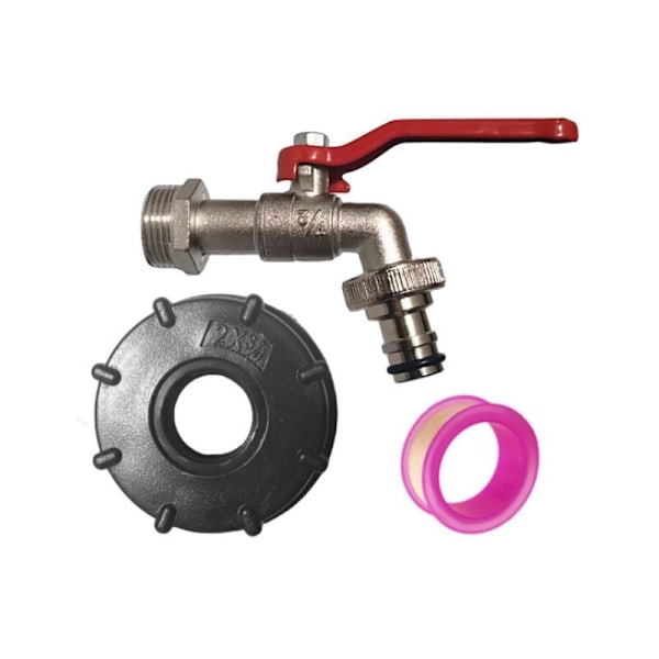 S60x6 vandtank fitting - 16 mm zinklegeringsventil
