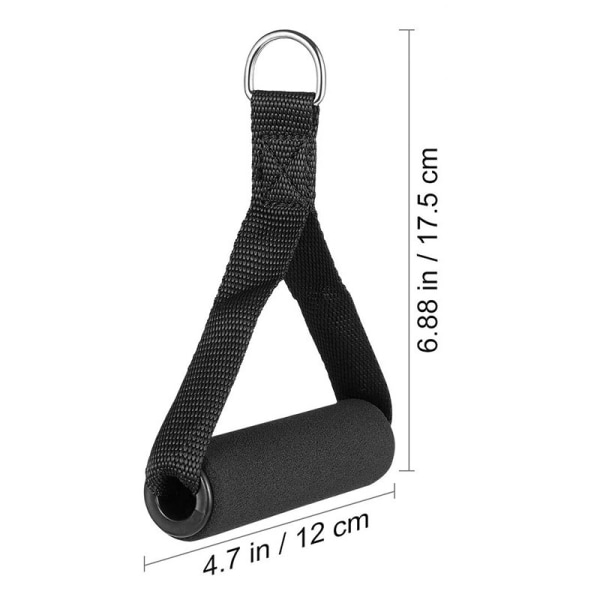 Set med 2 diamantformade handtag i gummi med elastiskt repspännare