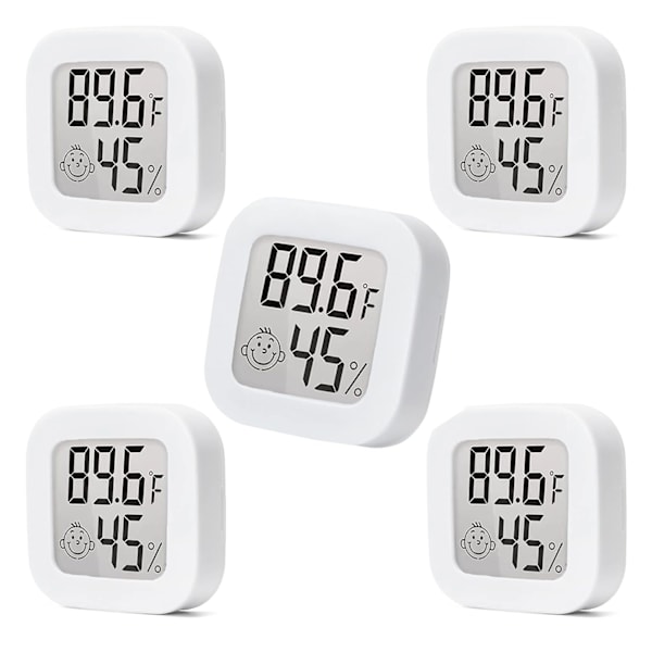5-pack Mini Digital Termometer Hygrometer Inomhus LCD-Skärm