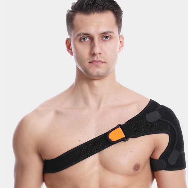 Sports axelbandage axelskydd, fitness anti-dislokation justerbara axelskydd, axelskydd enkel axelbelastning fast axelskydd