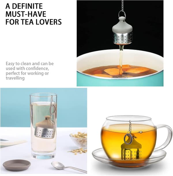 Teinfuser til løs te, 2-pak rustfrit stål te-si, te-kugle-si, te-infuser