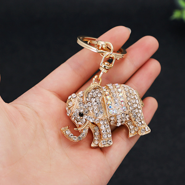 Rhinestone Nøglering Sød Elefant Krystal Nøglering Kvinder