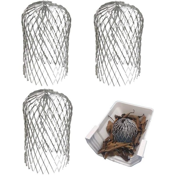 3 st rännskydd 3 tum flexibel aluminium sil sil rännskydd stuprörsskydd skyddsnät skyddar mot löv och skräp