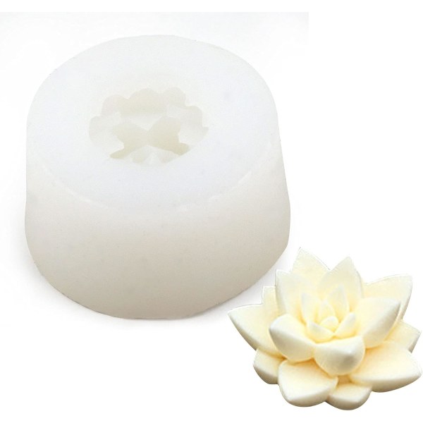 3D Silikon Form Lotus Flower Form Form för Candle Soap Making Craft