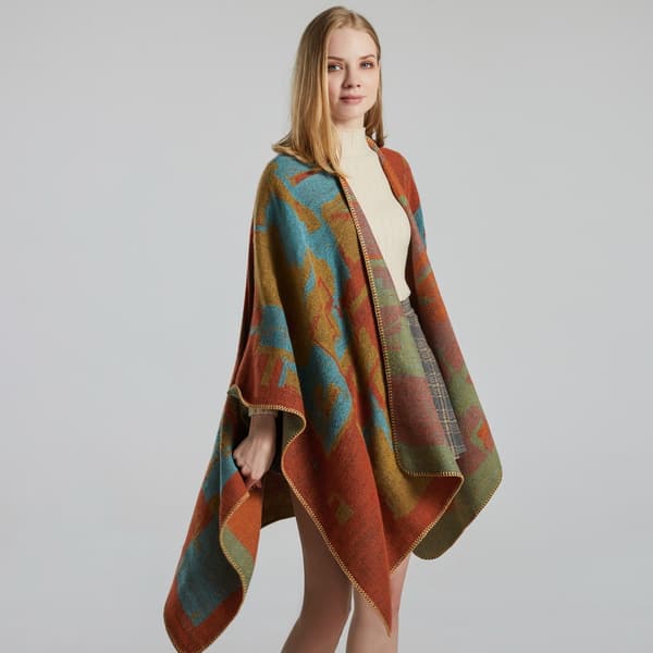 Jacquard slids plüsch sjal wrap vinter varm kappe til kvinder