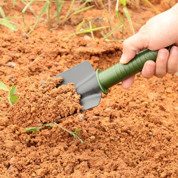 Smal spade - Miniträdgårdsverktyg, liten kratta och spade, liten spade, kratta och spade för trädgård, inomhus- och utomhuskrukor.