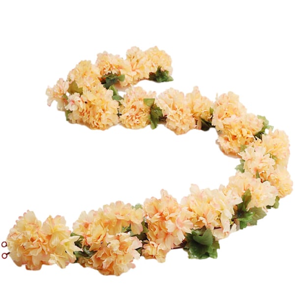 Set med 4 falska Sakura-rankor, konstgjorda blommor att hänga, murgröna, ho, hotell, kontor, bröllopsfest, trädgård, hantverk, konstnärlig dekoration (2,3 m)