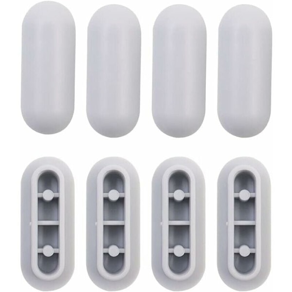 4 stycken universella toalettsitsbumpers, universell toalettsitssats som absorberar stötar, reservdelar i plast