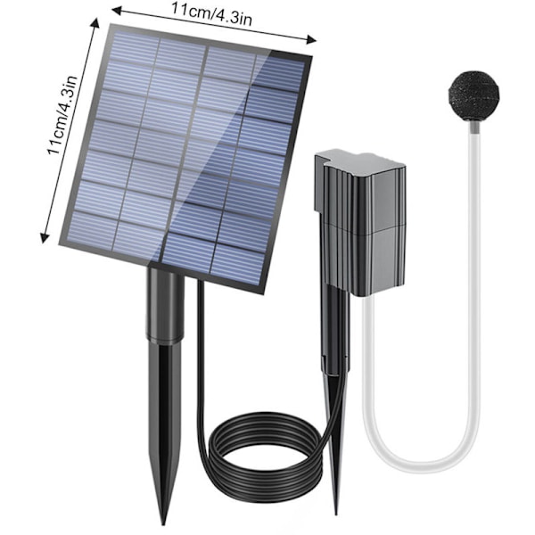 BSV-AP019 2.5W/7V 0.6L/min Solarsyreneringspump Utan Batteri Damm