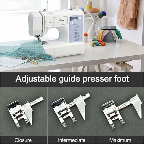 Justerbart tryck, pressarfot, styrfot för sömnad, justerbar fot, styrfot för sömnad, pressarfot symaskin, justerbar-sarg