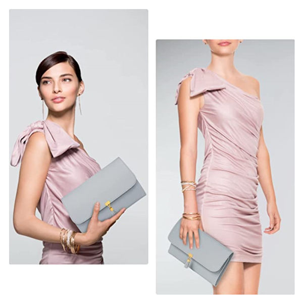 1 stk. rejse smykkeopbevaringspose, sammenklappelig rejse smykkepung konvolut clutch, egnet til ringe, øreringe, halskæder, armbånd, brocher
