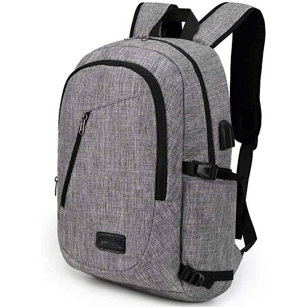 Anti-tyveri Laptop Rygsæk 15,6 Tommer Mænd Vandtæt med USB Opladningsport Business Rygsæk Funktionel Rygsæk Laptop Rygsæk til Fritid/Erhverv