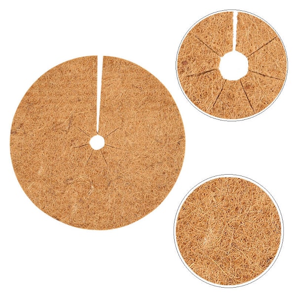 Parti med 5 st mulchskivor Ø40cm JUTE filt Skydd växt, ogräs, frost