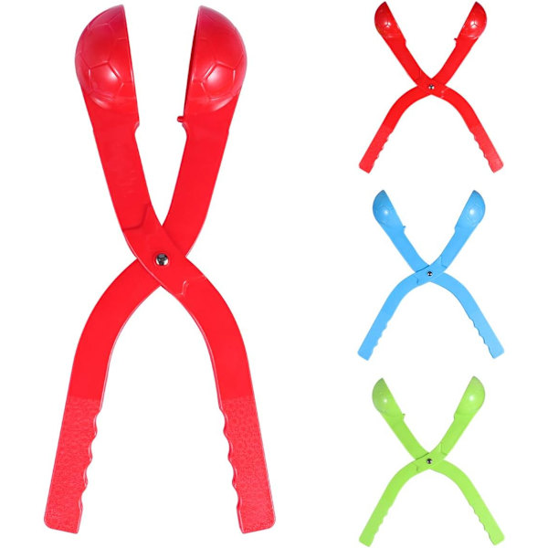 Snöbollsmaskin strandleksaker 3-delad set snöbollsklämma sommarstrandsspade mögel barnverktyg (slumpmässig färg)