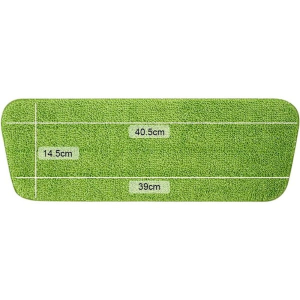 6 stk. Moppe Udskiftningspuder, Mikrofiber Spray Moppepuder til Spray Mopper, 42*14cm (Grøn)