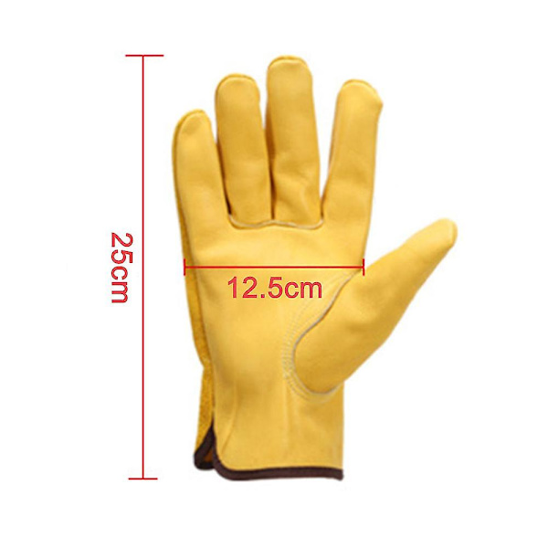 Hagehansker i skinn, hagearbeidshansker, torne- og kuttesikre Pureh-arbeidshansker for hagearbeid (XL)