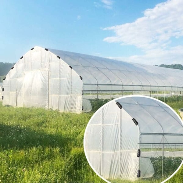 12 st Växthusklämmor 25mm Trädgård Växthusklämmor Högtemperaturbeständighet Växthuspresenning Fixering Hållbar Lätt att Använda för Fixering av Växthus