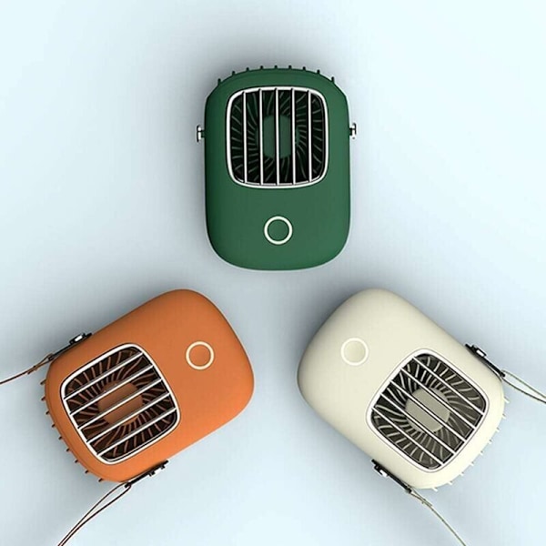 Ladattava USB vihreä tasku mini pieni riippuva tuuletin roikkuva aalto laiska kannettava urheilu hiljainen tuuletin