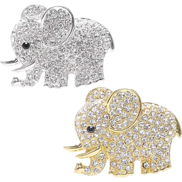 2 Pack Bling tekojalokivi Elephant tuuletusklipsit auton ilmanraikastin