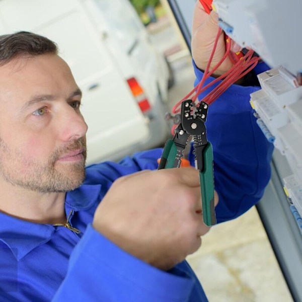 Elektrisk Terminal Krymp Tång, Terminal Krymp Tång, Krymp Tång, Krympverktyg, Kabel Krymp Tång, 3 i 1 Krymp Tång/Kabelklippare