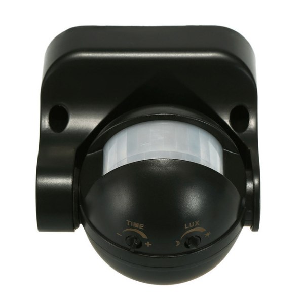 Stor infrarød sensor switch 220V-240V 180 graders vinkel sort