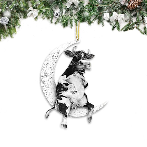 Dyre Julepynt Henger på Månen Vinter Tre Ornament Julepynt (Slem Ku)