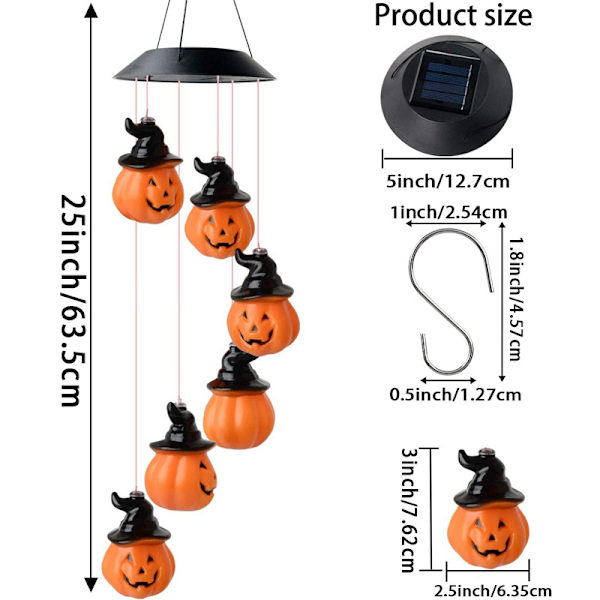 1 kpl aurinkokäyttöiset kurpitsavalot Halloween-koristeluun ulkona, väriä vaihtavat ulkovalot Halloween-juhliin, kuistin ja pihan koristeluun
