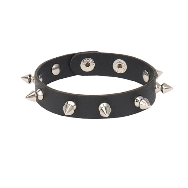 Nitarmband med nitar i läder, nitarmband, manschettarmband för män och kvinnor