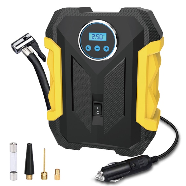 Bilpumpe, 12v luftkompressor med digitalt display opptil 150PSI, rask oppblåsing med LED-lys