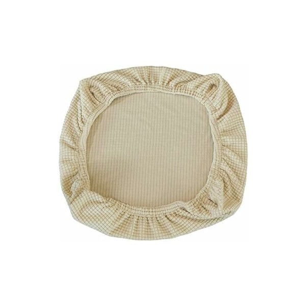 2 stycken elastiska spandex stolsöverdrag tvättbara överdrag för kontorsstolar matsal bar bröllopsfest dekoration (Beige)
