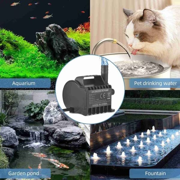 Mini pump 12V QR75C 550L/H 2m DC akvarium/damm