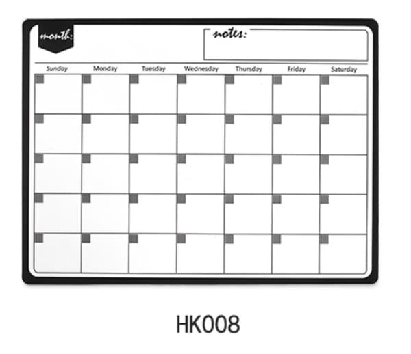 4 st torrtavla kalenderkit - magnetisk kylskåpskalender - månatlig kylskåpskalender - whiteboard