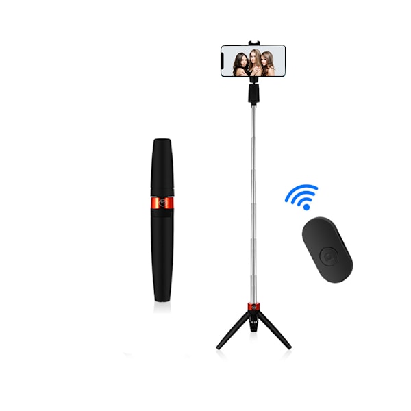 1 pakke Bluetooth Selfie Stick Tripod, 3-i-1 udtrækkelig rustfrit stål Selfie Stick med trådløs fjernbetjening og stativ kompatibel med 99% mennesker