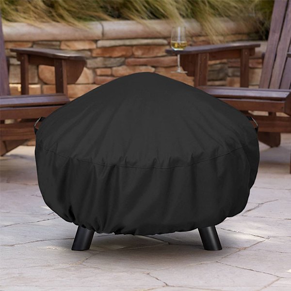 Vattentätt runt eldgropsskydd, vindtätt, rivbeständigt eldgropsskydd, 210D Oxford-tyg BBQ eldgropsskydd, eldgropsskydd 122x46cm