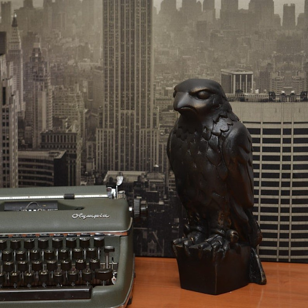 Malta Falcon Statue Prop Hjem Dekoration Håndlavet Harpiks Skulptur, Kontor Bogreol Ornament
