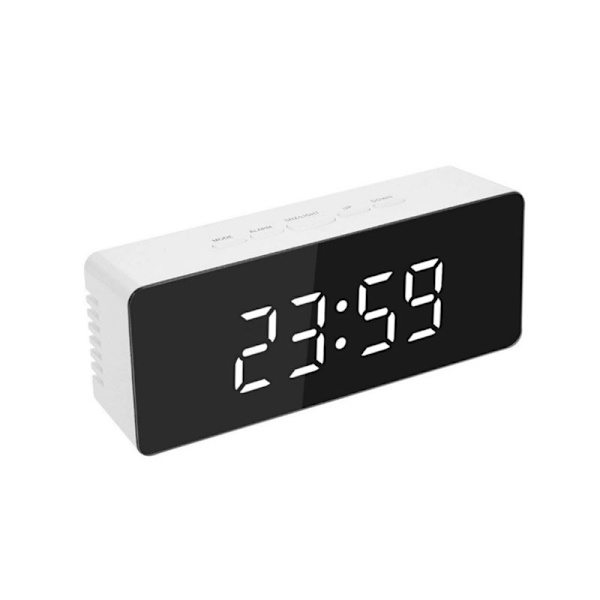 Sängklocka, högljudd väckarklocka med stor LED-display, plug-in enkel grundläggande digital klocka med USB-laddningsport, dimbar 14*6*3.3cm