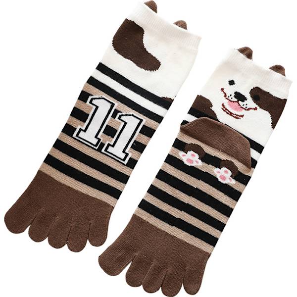 Damstrumpor i bomull med tår, damstrumpor för löpning, minikrutiga sportsockor, 5 par