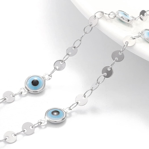 Boho midjekedja silver Evil Eye midjekedja strand midjekedja kvinnor och flickor kroppssmycken